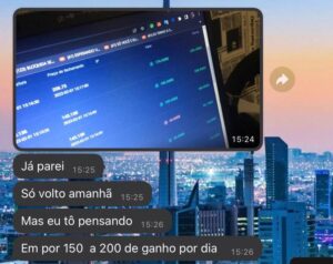 200 reais por dia em menos de 1 hora de operações